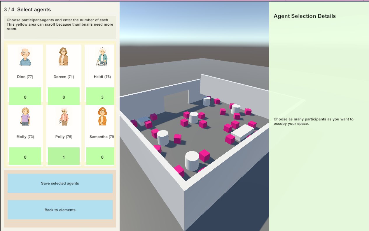 Unity tool, select participant-agents