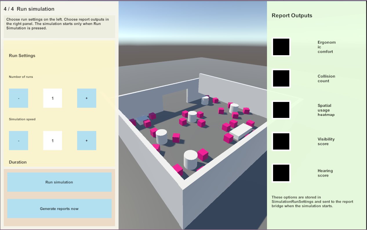 Unity tool, run simulation
