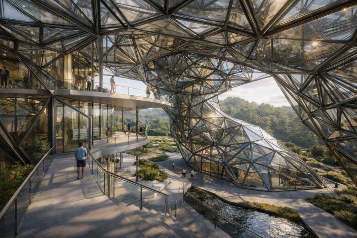 Experiential pavilion interior